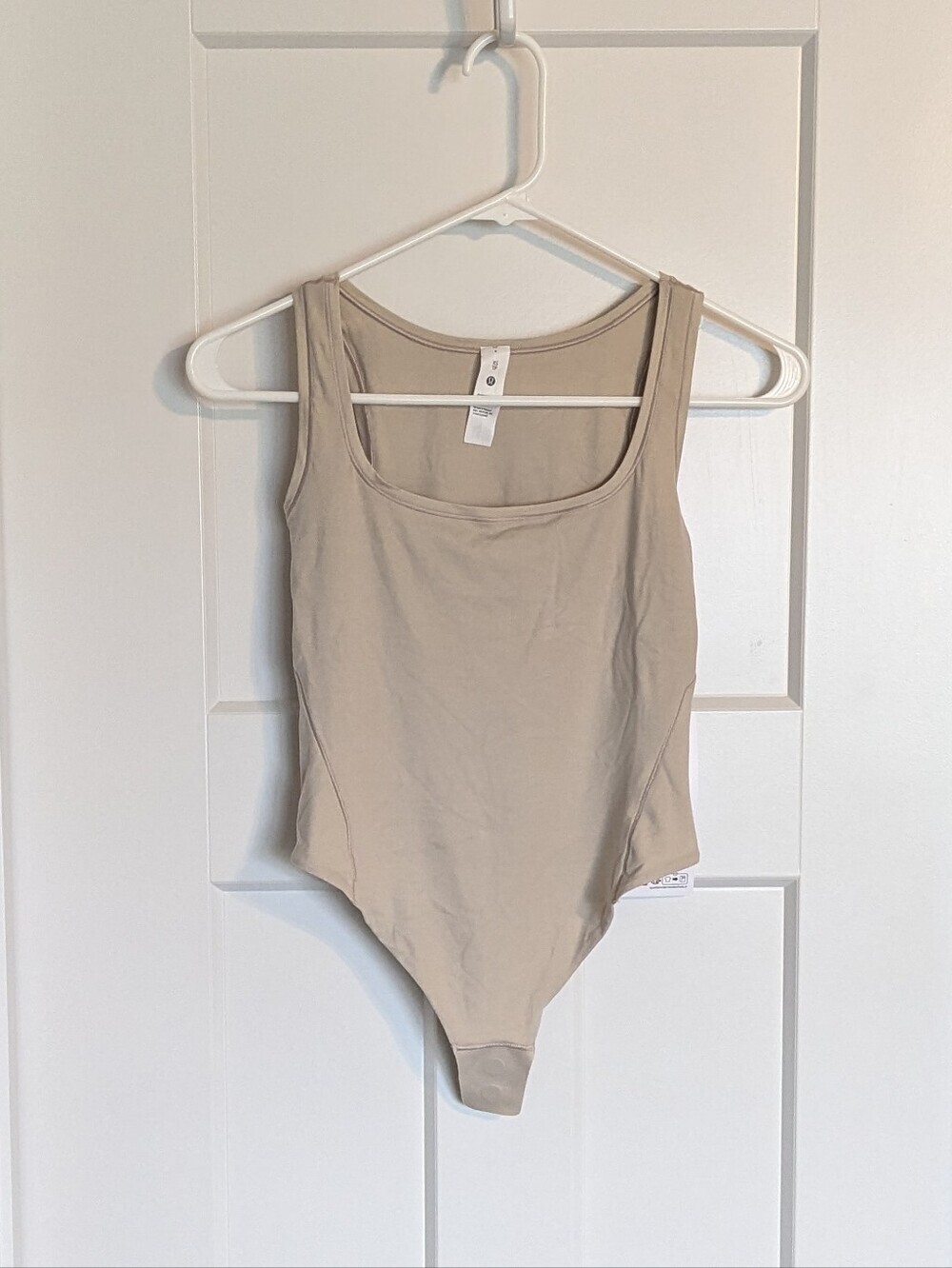 Lululemon Wundermost Square-neck Bodysuit - Mojave Tan sz XS